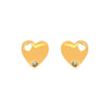 Alloy Electroplated Heart Shape Simple Women's Earrings With Micropaved Zircon