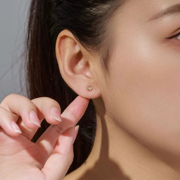 Alloy Electroplated Heart Shape Women's Earrings