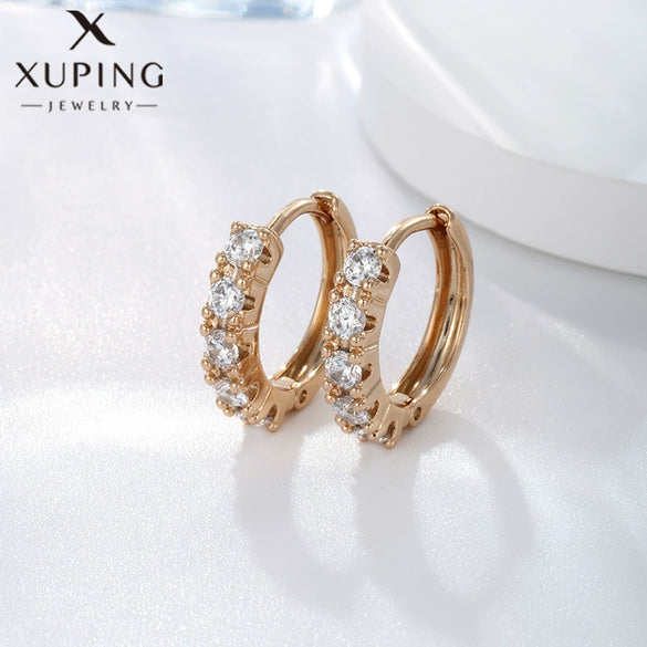 Alloy Electroplated Ins Style Microinlaid Zircon Earring