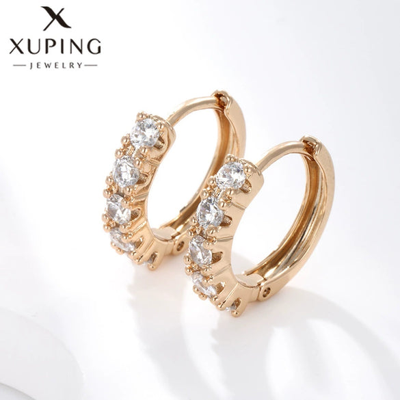 Alloy Electroplated Ins Style Microinlaid Zircon Earring