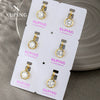 Alloy Electroplated 14K Gold Bezel Round Single Zircon Simple Elegant Necklace For Women