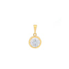 Alloy Electroplated 14K Gold Bezel Round Single Zircon Simple Elegant Necklace For Women