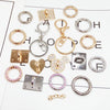 Alloy Electroplated Key Chain Material With Trinket Diy Hand Set Diamond Spring Ring And Lobster Clasp