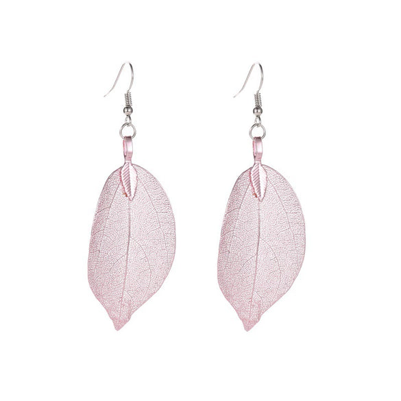 Alloy Electroplated Leaf Design Sense Women's Earrings