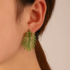 Alloy Electroplated Leaf Design Sense Women's Earrings