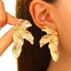 Alloy Electroplated Leaf Design Sense Women's Earrings