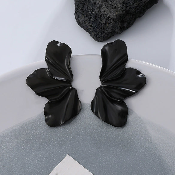 Alloy Electroplated Leaf Design Sense Women's Earrings