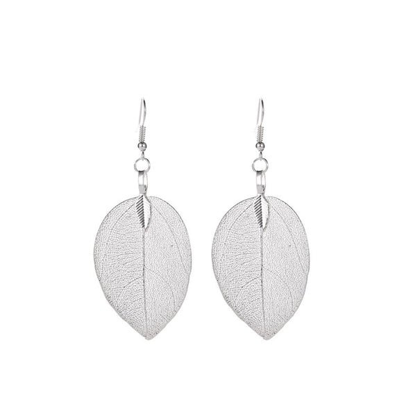 Alloy Electroplated Leaf Design Sense Women's Earrings