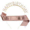 Alloy Electroplated Letter Crown Headband Shoulder Strap Suit Party Supplies Unisex Fashion