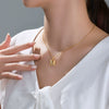Alloy Electroplated Letter Necklace Pendant For Women