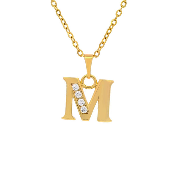 Alloy Electroplated Letter Necklace Pendant For Women
