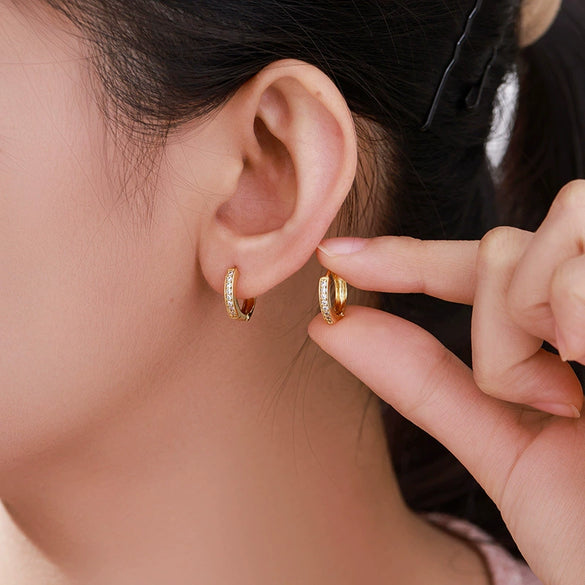 Alloy Electroplated Light Luxury Geometric Earrings
