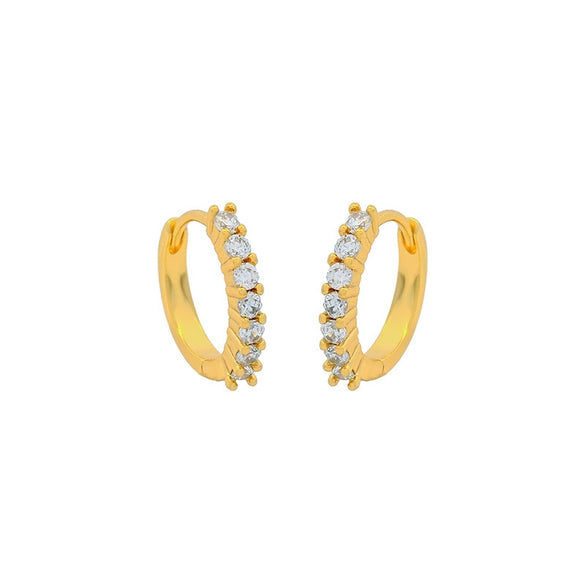 Alloy Electroplated Light Luxury Geometric Zircon Inlaid Women's Earrings