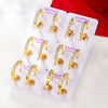 Alloy Electroplated Light Luxury Geometric Zircon Inlaid Women's Earrings