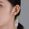 Alloy Electroplated Light Luxury Heart Earrings For Women