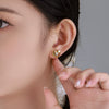 Alloy Electroplated Light Luxury Heart Earrings For Women