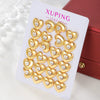 Alloy Electroplated Light Luxury Heart Earrings For Women