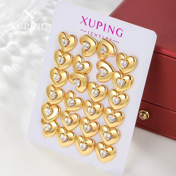 Alloy Electroplated Light Luxury Heart Earrings For Women