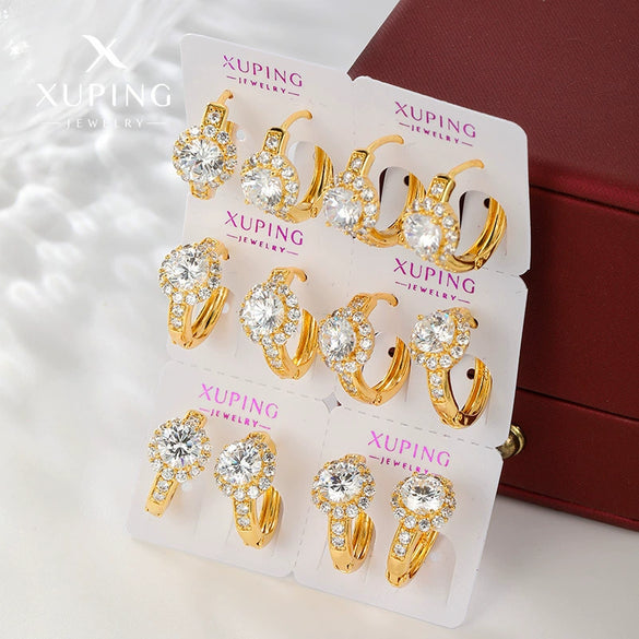 Alloy Electroplated Light Luxury Style Geometric Earrings For Women