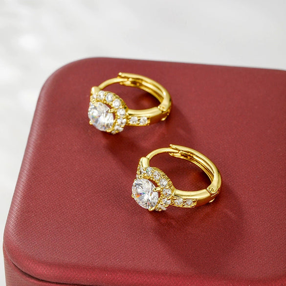 Alloy Electroplated Light Luxury Style Geometric Earrings For Women