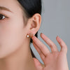 Alloy Electroplated Light Luxury Style Imitation Pearl And Micropaved Zircon Earrings For Women