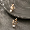 Alloy Electroplated Light Luxury Style Imitation Pearl And Micropaved Zircon Earrings For Women