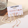 Alloy Electroplated Love Butterfly Earrings With Heart Animals Zodiac Pattern Unisex Light Luxury Style