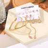 Alloy Electroplated Love Butterfly Earrings With Heart Animals Zodiac Pattern Unisex Light Luxury Style