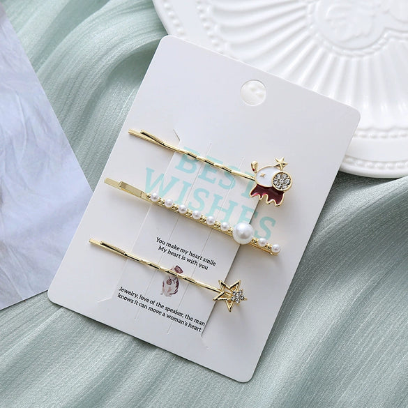 Alloy Electroplated Love Rabbit Hair Accessories Set For Women