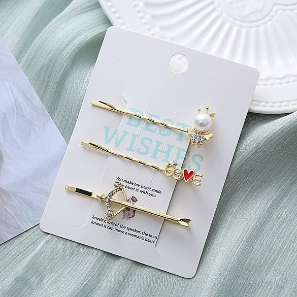 Alloy Electroplated Love Rabbit Hair Accessories Set For Women