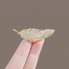 Alloy Electroplated Natural Style Feather Brooch For Women
