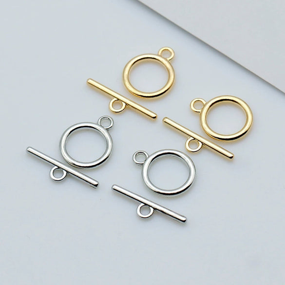 Alloy Electroplated Pearl Necklace And Bracelet Set With Smooth Round Buckle Handmade Diy Jewelry Accessory