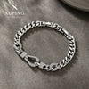 Alloy Electroplated Personality Cuban Chain Bracelet For Men And Women