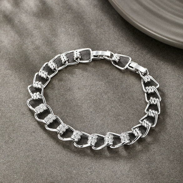 Alloy Electroplated Personalized Simple Bracelet For Men And Women