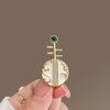 Alloy Electroplated Pipa Brooch Women's Highend Classical Temperament Musical Instrument Style Clothes Accessory