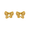 Alloy Electroplated Retro Cut Out Bow Elegant Women's Earrings