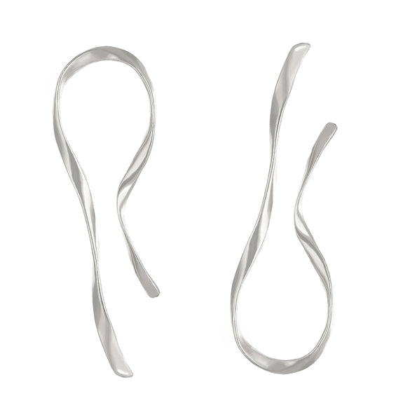 Alloy Electroplated Rhombus Twisted Lines Irregular Women's Earrings