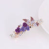 Alloy Electroplated Rose Flower Rhinestone Butterfly Women's Hairpin Hair Accessory