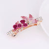 Alloy Electroplated Rose Flower Rhinestone Butterfly Women's Hairpin Hair Accessory