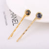 Alloy Electroplated Round Acetate Clip Hairpin Women's Hair Accessories
