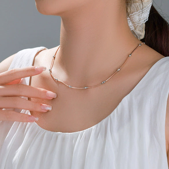 Alloy Electroplated Simple Niche Design Women's Necklace