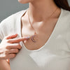 Alloy Electroplated Simple Style Melon Seed Buckle Crescent Necklace Pendant For Women