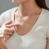 Alloy Electroplated Snakeshaped Necklace Pendant With Zircon Inlaid
