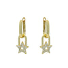 Alloy Electroplated Star Pattern Women's Earrings
