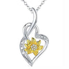 Alloy Electroplated Sunflower Pendant Clavicle Chain For Ladies