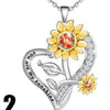 Alloy Electroplated Sunflower Pendant Clavicle Chain For Ladies