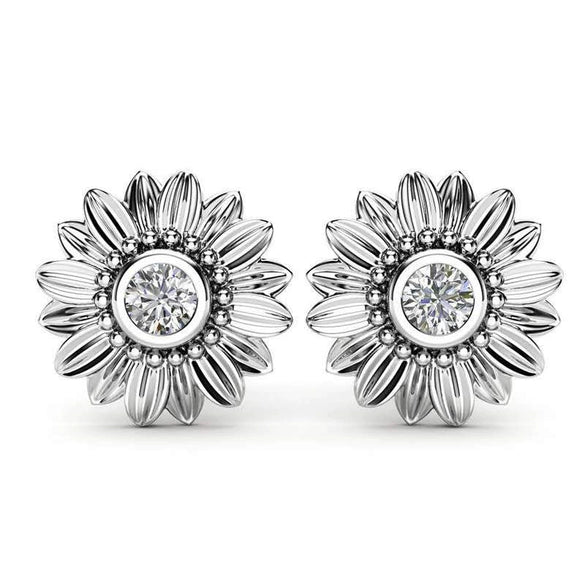 Alloy Electroplated Sunflower Pendant Clavicle Chain For Ladies