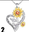Alloy Electroplated Sunflower Pendant Clavicle Chain For Ladies