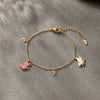 Alloy Electroplated Sweet Animal Style Butterfly Tassel Bracelet For Women