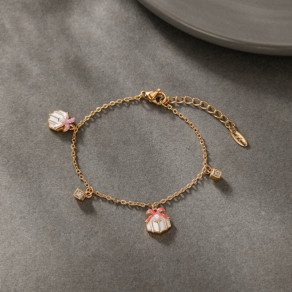 Alloy Electroplated Sweet Animal Style Butterfly Tassel Bracelet For Women